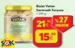 BİZİM VATAN SARIMSAK TURŞUSU 200 G